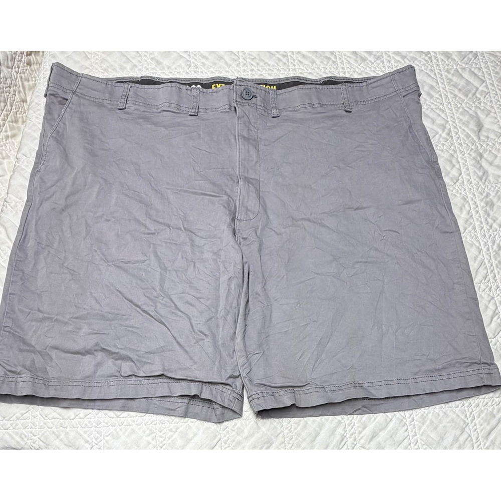 Lee Extreme Motion Shorts Mens 52 Grey Performance Series Stretch Flat Front
